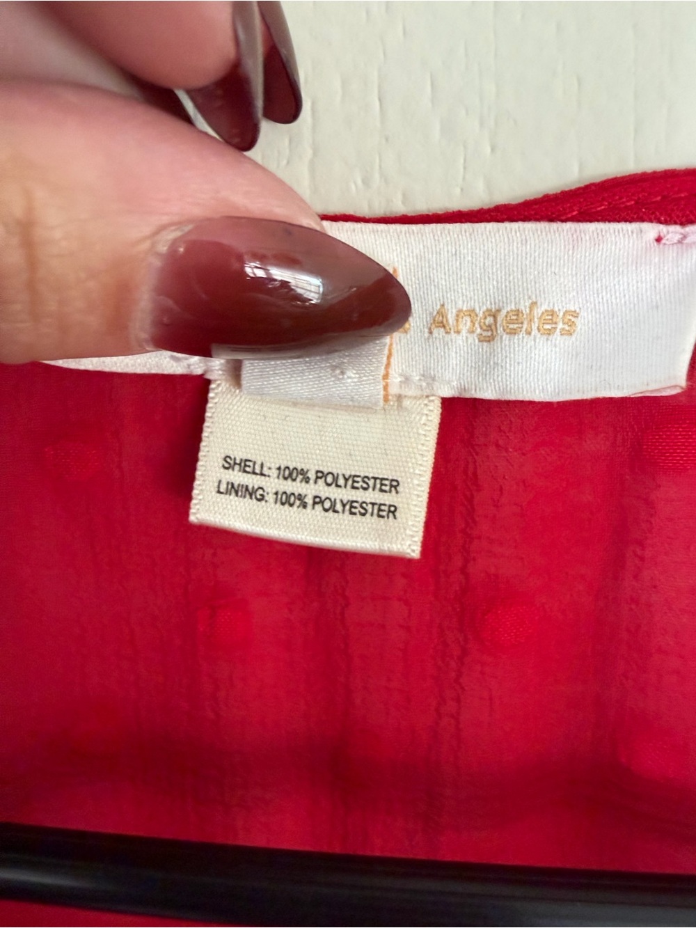 Red Ruffle Wrap Midi Dress - Picture 3 of 5
